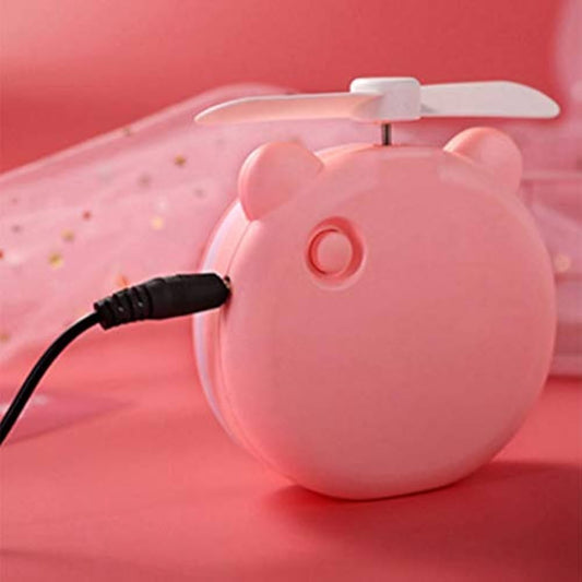 Piggy Glow™ 4-in-1 Mirror Fan | Portable Fan, Mirror & LED Light 🐷