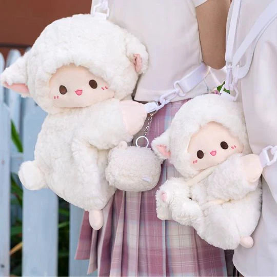 Lambie™ Kawaii Plush Crossbody Bag | Cute Sheep Shoulder Bag 🐑
