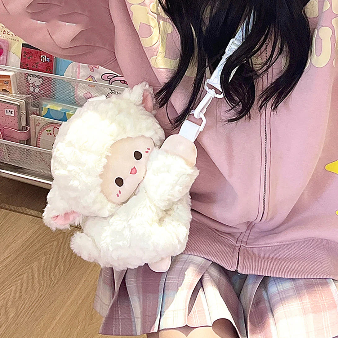Lambie™ Kawaii Plush Crossbody Bag | Cute Sheep Shoulder Bag 🐑