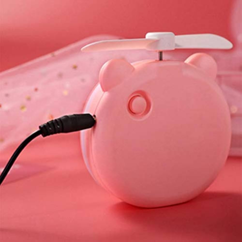 Piggy Glow™ 4-in-1 Mirror Fan | Portable Fan, Mirror & LED Light 🐷